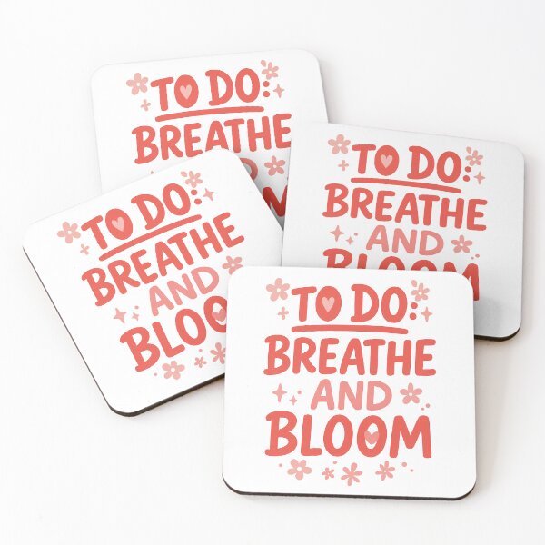 Item preview, To Do: Breathe and Bloom - Positive Self Care Floral Quote Design designed and sold by inkoutninja.