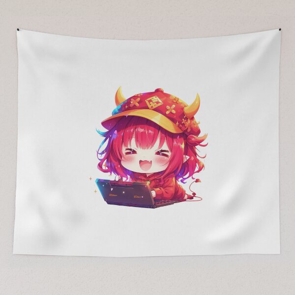 Item preview, Chiho Sasaki Devil Part Timer Cute Chibi Playing Video Game Anime Girl designed and sold by earlobejerk.
