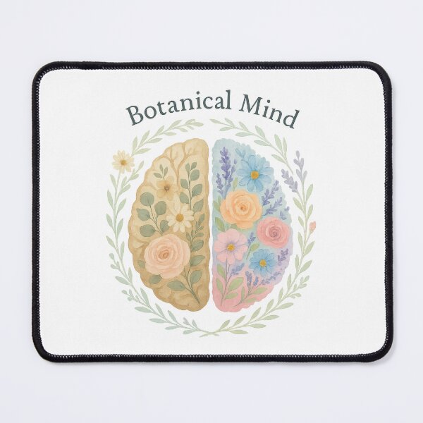 Item preview, Botanical Mind - Floral Brain Mental Health and Nature Aesthetic Design designed and sold by inkoutninja.