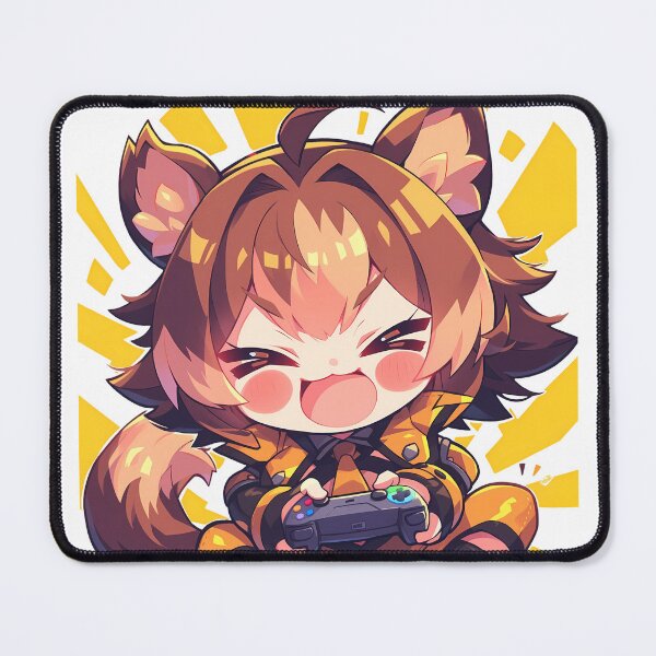 Item preview, Makoto Nanaya Blazblue Cute Chibi Playing Video Game Game Girl designed and sold by earlobejerk.