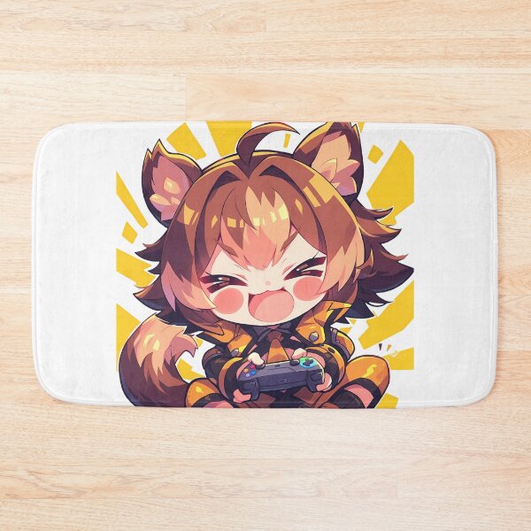 Item preview, Makoto Nanaya Blazblue Cute Chibi Playing Video Game Game Girl designed and sold by earlobejerk.