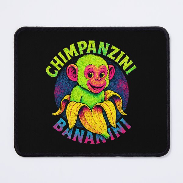 Item preview, Brainrot Chimpanzini Bananini Neon Monkey Banana Psychedelic Pop designed and sold by jotaro210.