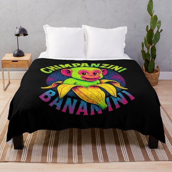 Item preview, Brainrot Chimpanzini Bananini Neon Monkey Banana Psychedelic Pop designed and sold by jotaro210.