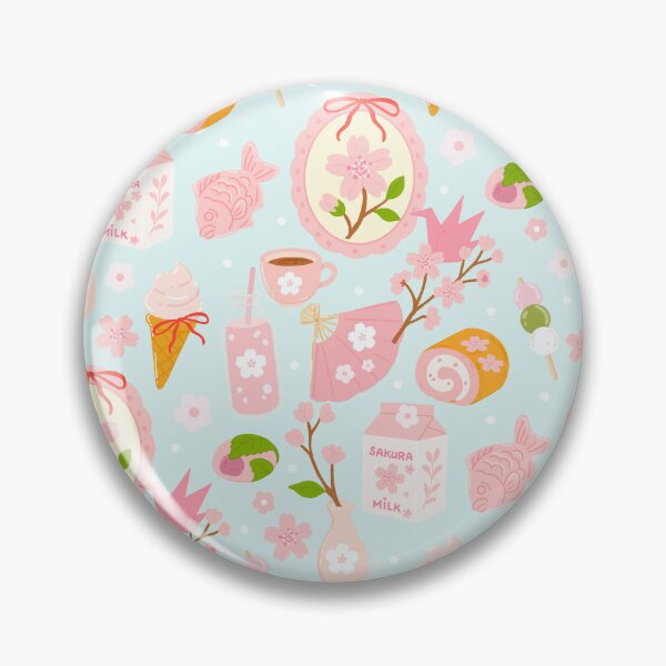 Item preview, Patrón sin costuras de Sakura kawaii designed and sold by Sunnyneststudio.