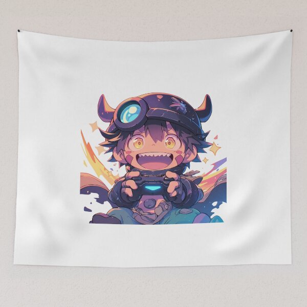 Item preview, Reg Made in Abyss Cute Chibi Playing Video Game Anime designed and sold by earlobejerk.