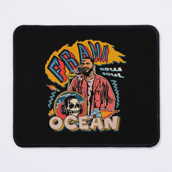Item preview, Frank Ocean Retro Microphone Graphic with Skull and Flames designed and sold by kingofshaman123.