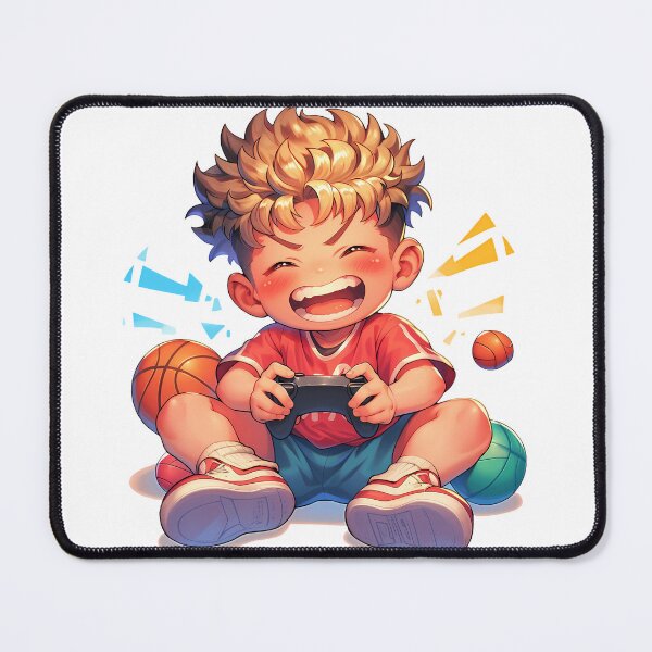 Item preview, Hanamichi Sakuragi Slam Dunk Cute Chibi Playing Video Game Anime designed and sold by earlobejerk.