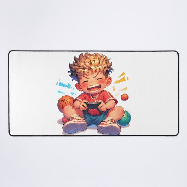 Item preview, Hanamichi Sakuragi Slam Dunk Cute Chibi Playing Video Game Anime designed and sold by earlobejerk.