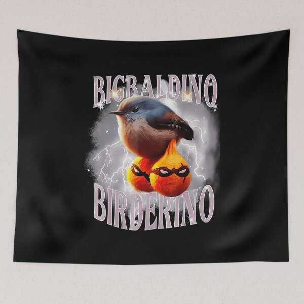Aperçu de l'œuvre Brainrot Big Baldino Birderino Drôle d'oiseau Lightning Meme Mashup créée et vendue par jotaro210.