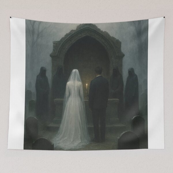 Item preview, The Vows At Midnight - Cursed Wedding Gothic Art designed and sold by JatashiStudio3.