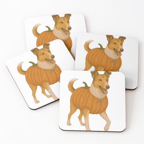 Item preview, Smooth Collie in Pumpkin Costume – Cute Halloween Autumn Design designed and sold by GoodyPaws.