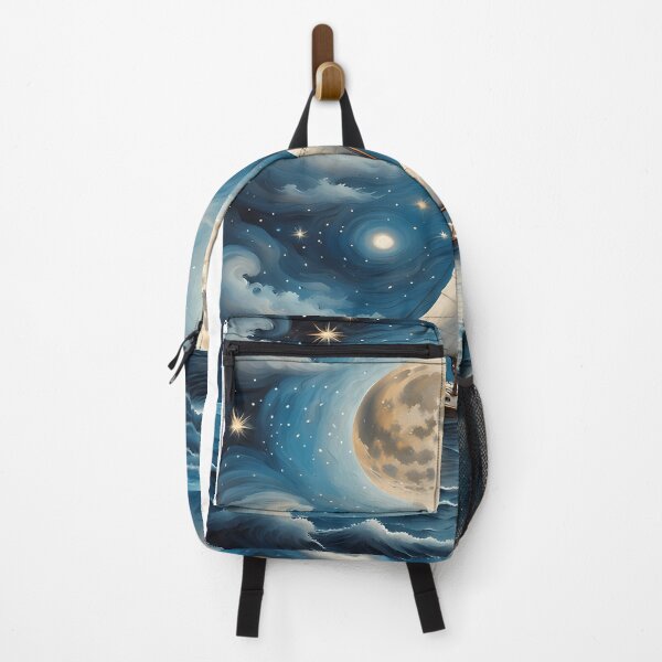 Item preview, Starry Skies Silent Seas Cosmic Moon Sail designed and sold by VivianMant.