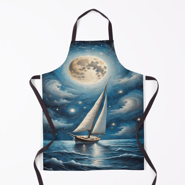 Item preview, Starry Skies Silent Seas Cosmic Moon Sail designed and sold by VivianMant.