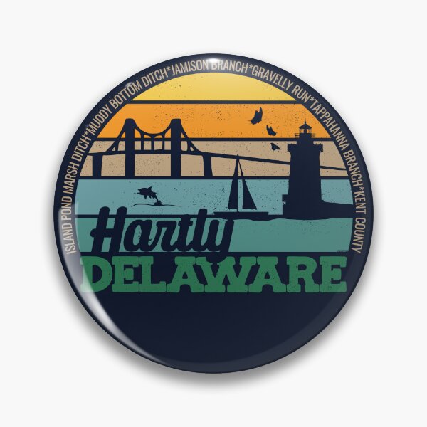 Item preview, Hartly Delaware Retro Sunset Local Pride Logo  designed and sold by CRHPOD20.