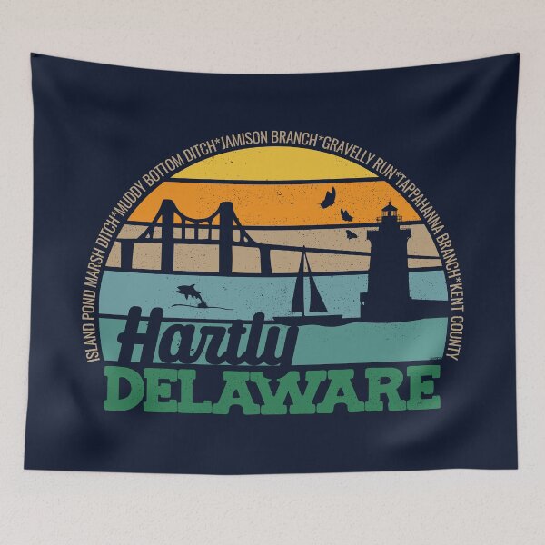 Item preview, Hartly Delaware Retro Sunset Local Pride Logo  designed and sold by CRHPOD20.