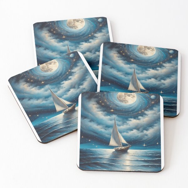 Item preview, Moonlit Odyssey Sailing Through The Cosmos designed and sold by VivianMant.