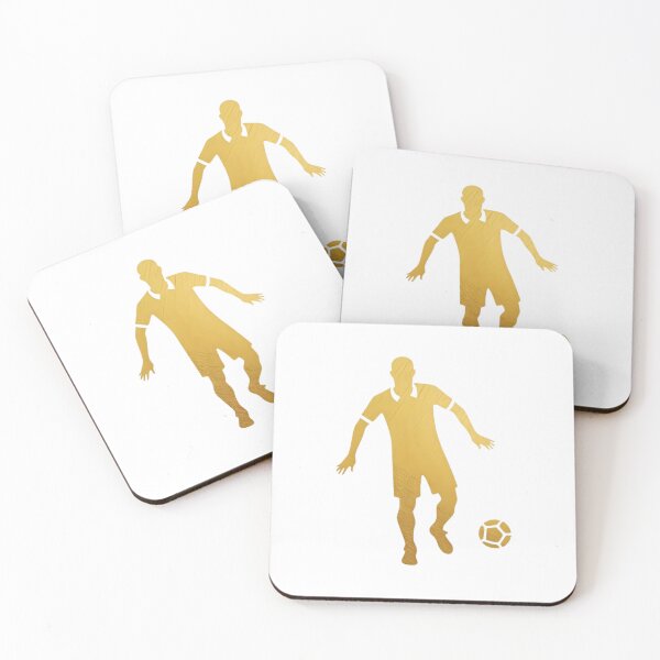 Item preview, A soccer player dribbles the football_Golden paint designed and sold by Aariq.