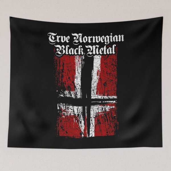Item preview, Trve (True) Norwegian Black Metal - Norwegian Satanic Flag designed and sold by denisecej6.