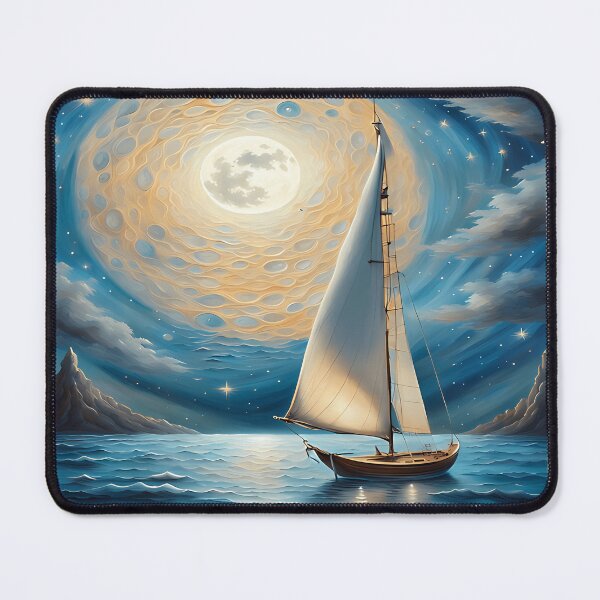 Item preview, Galactic Seas Journey Under The Cosmic Moon designed and sold by VivianMant.