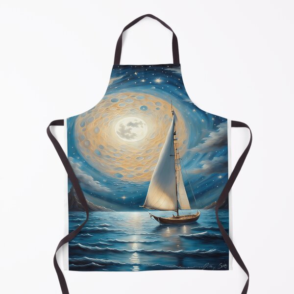 Item preview, Galactic Seas Journey Under The Cosmic Moon designed and sold by VivianMant.