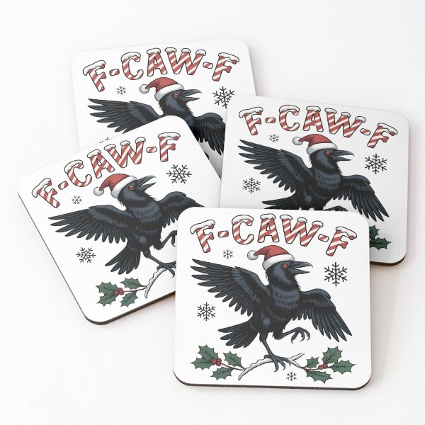 Item preview, F-Caw-F Funny Crow Christmas Raven Meme designed and sold by Eh Plus Designs.