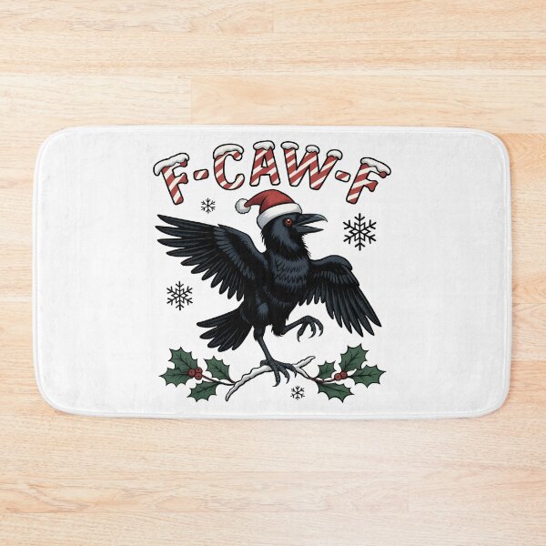 Item preview, F-Caw-F Funny Crow Christmas Raven Meme designed and sold by Eh Plus Designs.
