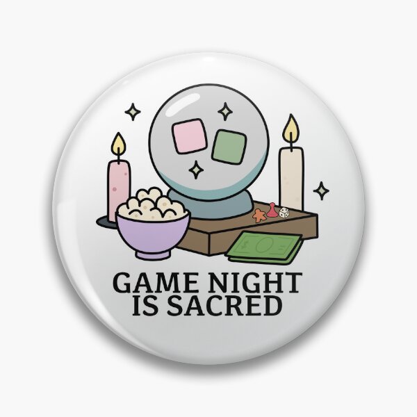 Item preview, Game Night Is Sacred Sticker – Cozy Board Game Night Vibes | Whimsical Crystal Ball Design designed and sold by EnchantedGremlinLoot.