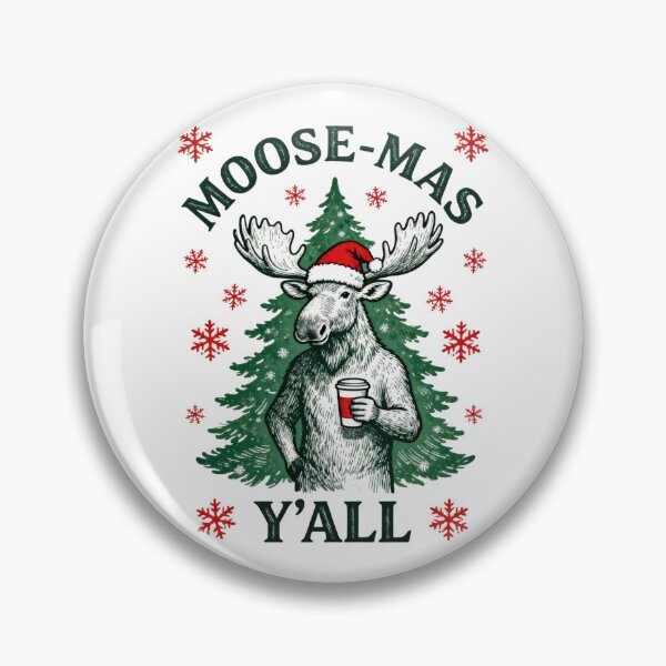 Item preview, Funny Moose-Mas Y'all Christmas Pun designed and sold by eneot1.