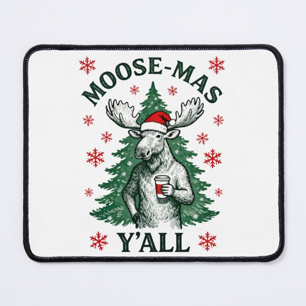 Item preview, Funny Moose-Mas Y'all Christmas Pun designed and sold by eneot1.