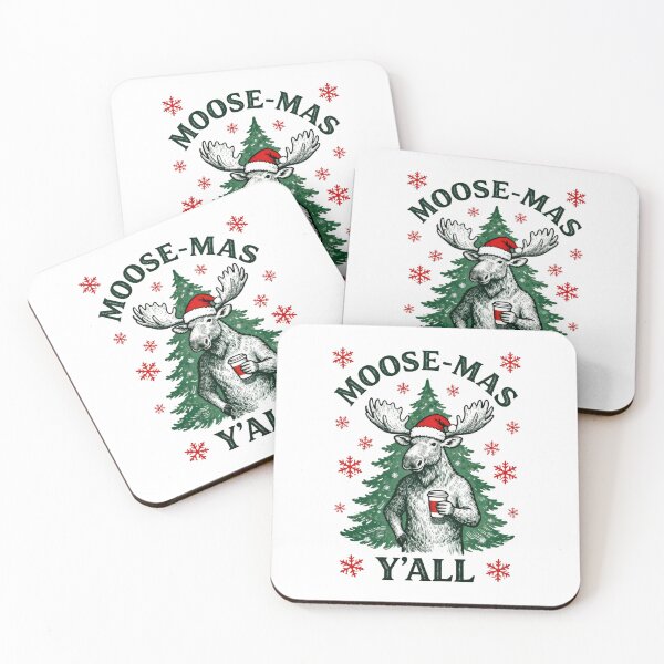Item preview, Funny Moose-Mas Y'all Christmas Pun designed and sold by eneot1.