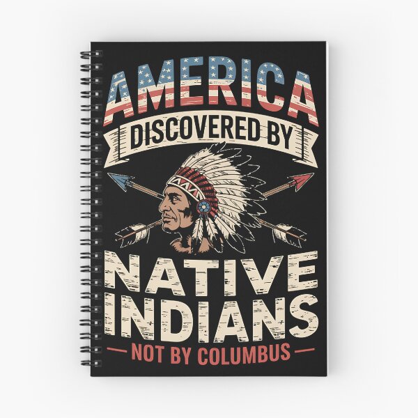 Item preview, America Discovered By Native Indians 1492 Anti Columbus designed and sold by BakeryDozen.