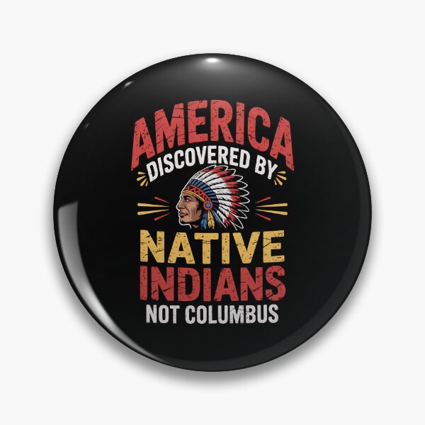 Item preview, America Discovered By Native Indians 1942 Anti Columbus designed and sold by BakeryDozen.