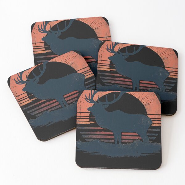 Item preview, Hunter Elk Retro Vintage Hunting Dad Vintage Sunset designed and sold by nguyenbinhsgwee.