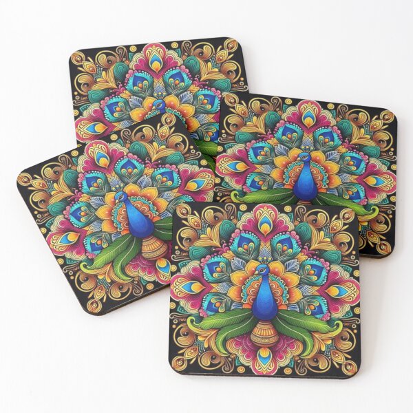 Item preview, Pavo real Rangoli designed and sold by Mywaymylife.