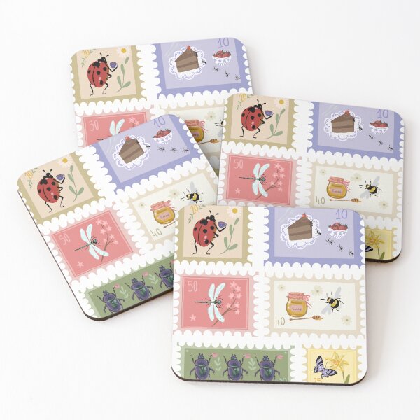 Item preview, Whimsical, cute illustration stamps designed and sold by Love Bug Illustration.