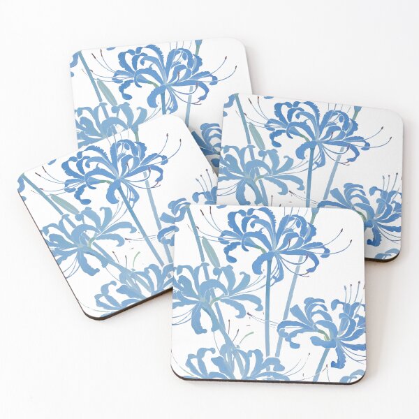 Item preview, Blue flowers with intricate petal patterns. designed and sold by Philly Phillo.