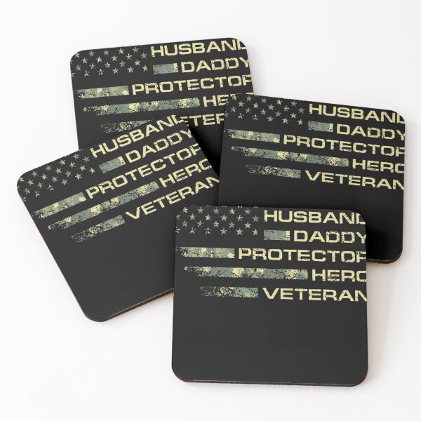 Item preview, Husband Daddy Protector Hero Veteran USA Flag Camouflage Dad designed and sold by nguyenphuongs.