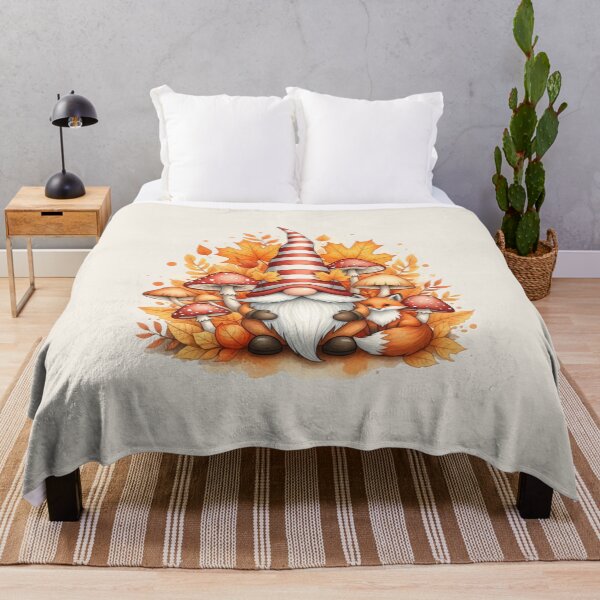 Item preview, Autumn Gnome & Fox – Cozy Fall Forest Leaves & Mushroom Design designed and sold by InkwildStudio.