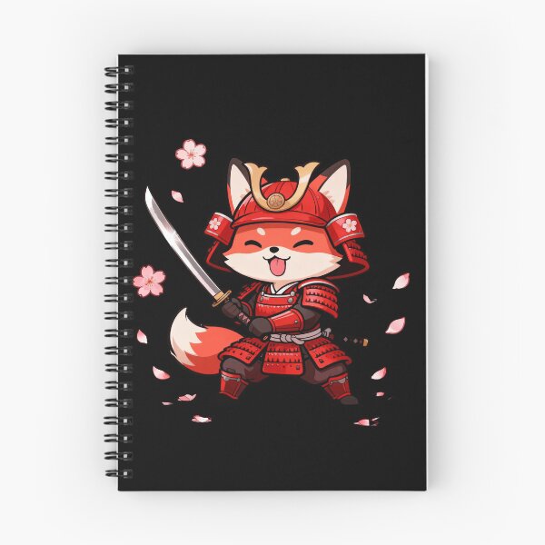 Item preview, Cute Fox Samurai in Red Armor – Kawaii Japanese Cartoon Design designed and sold by ColorSplash123.