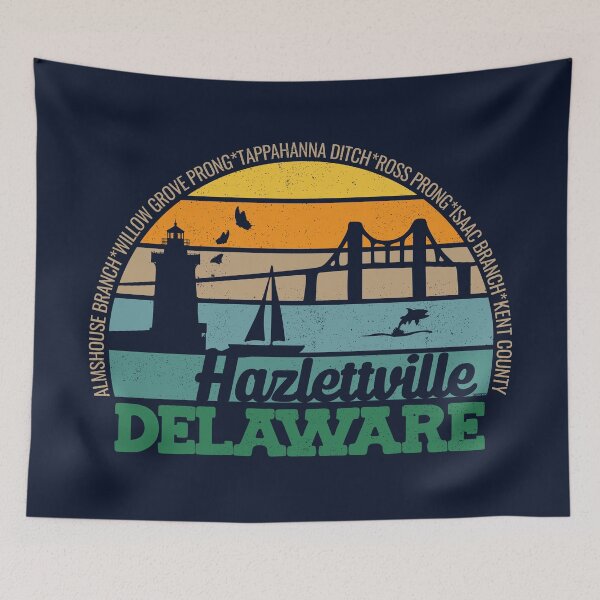 Item preview, Hazelettville Delaware Retro Sunset Local Pride Logo  designed and sold by CRHPOD20.
