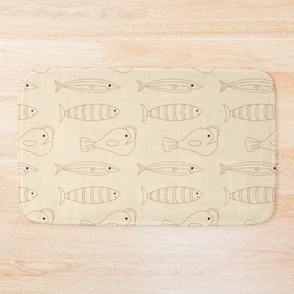 Item preview, Minimalist Fish Line Art Pattern – Nautical Ocean Design designed and sold by Dintheo.