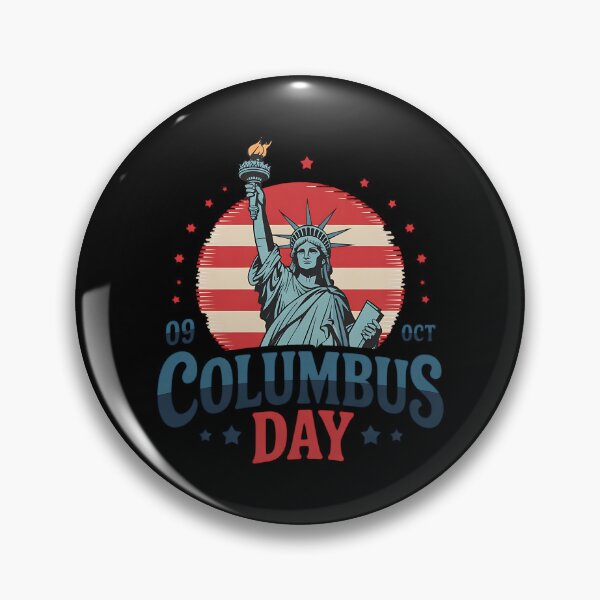 Item preview, Columbus Day 9th October Statue Liberty American Flag designed and sold by BakeryDozen.