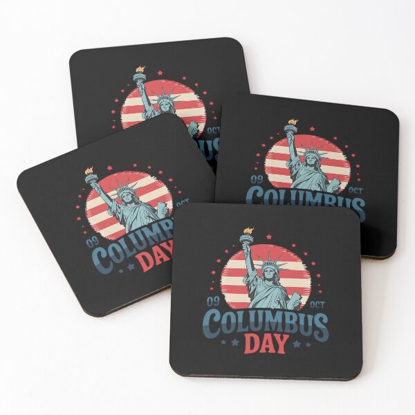 Item preview, Columbus Day 9th October Statue Liberty American Flag designed and sold by BakeryDozen.
