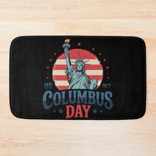 Item preview, Columbus Day 9th October Statue Liberty American Flag designed and sold by BakeryDozen.
