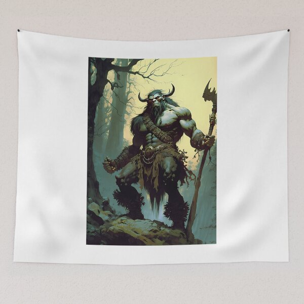 Item preview, River Troll In The Style Of  Frazetta  Vallejo designed and sold by DixieBotsford.