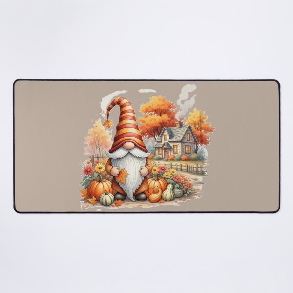 Item preview, Autumn Gnome & Cottage – Cozy Fall Leaves, Pumpkins & Lantern Design designed and sold by InkwildStudio.