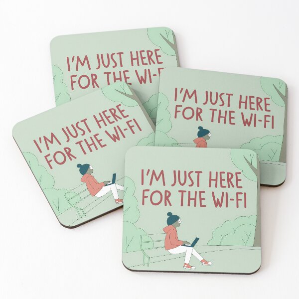 Item preview, IM JUST HERE FOR THE WI FI ART designed and sold by ART ATTACK ZONE.
