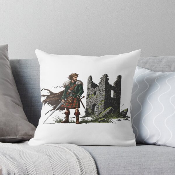 Item preview, Highlander Warrior and Ruined Tower designed and sold by CelticSoulShop.