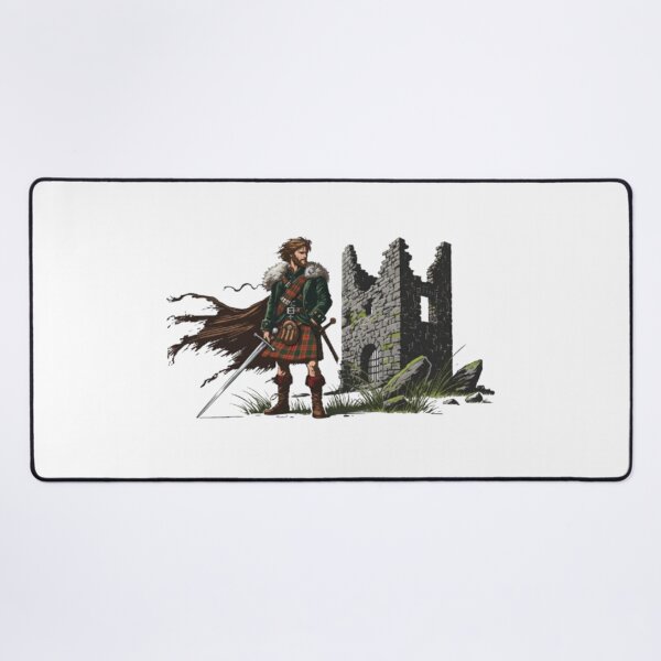 Item preview, Highlander Warrior and Ruined Tower designed and sold by CelticSoulShop.