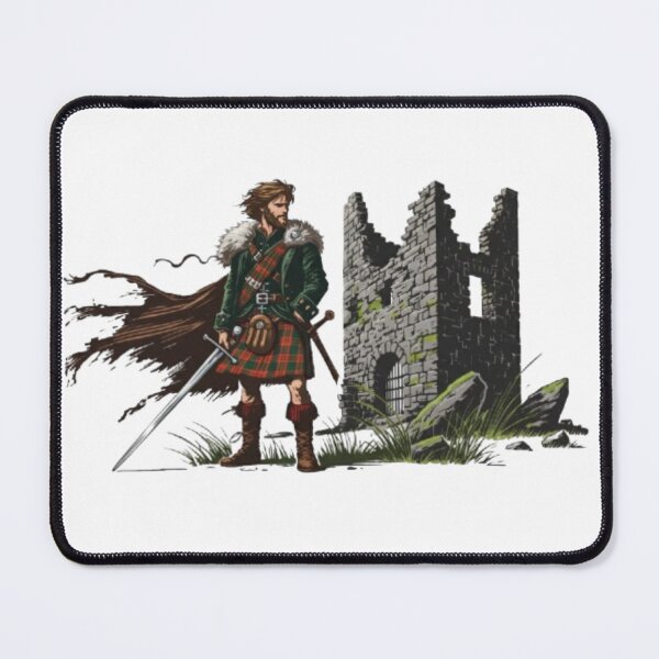 Item preview, Highlander Warrior and Ruined Tower designed and sold by CelticSoulShop.